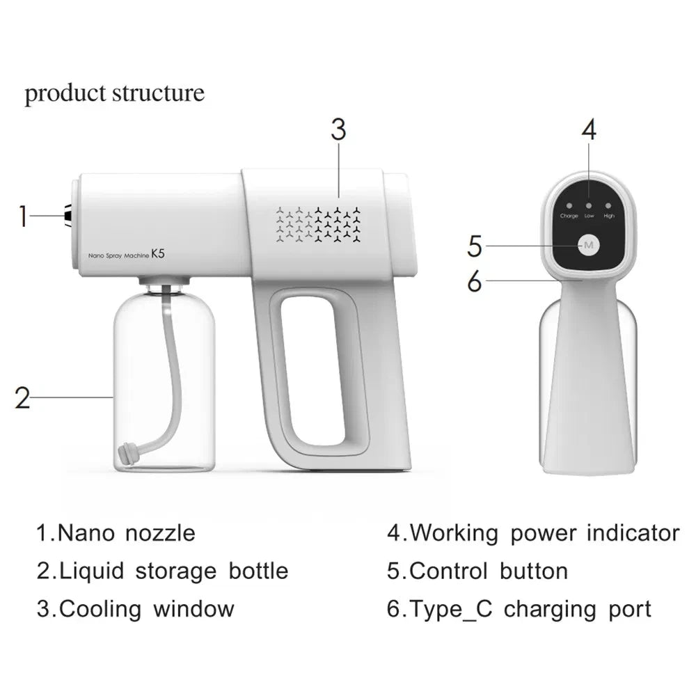 Wireless Nano Sanitizing Spray Gun K5