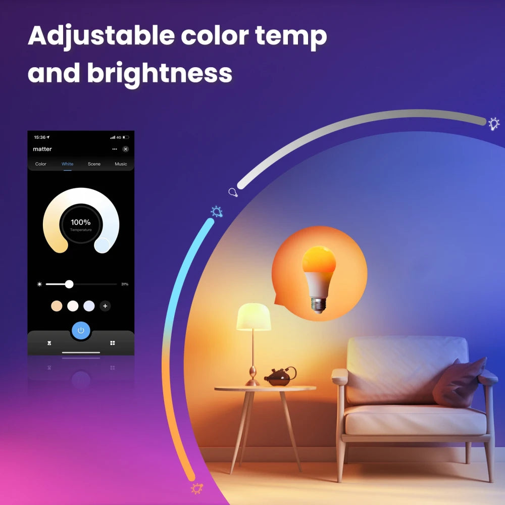 Smart Wi-Fi Dimmable LED Bulb